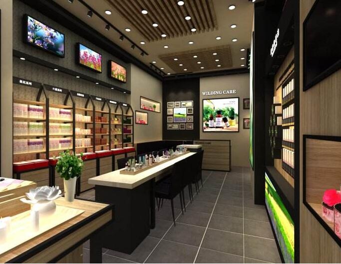 杭州化妝品專賣店裝修，專業(yè)店鋪裝修公司，打造人氣化妝品店